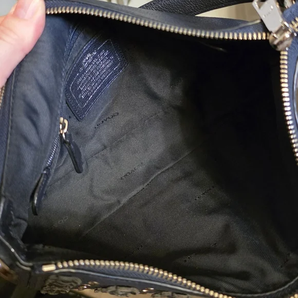 Coach Chelsea Crossbody in Floral Studded Rivets Navy - Picture 9 of 9